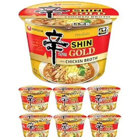 NongShim Bowl Noodle Soup Gold with Chicken Broth, Gourmet Spicy, 3.56 oz