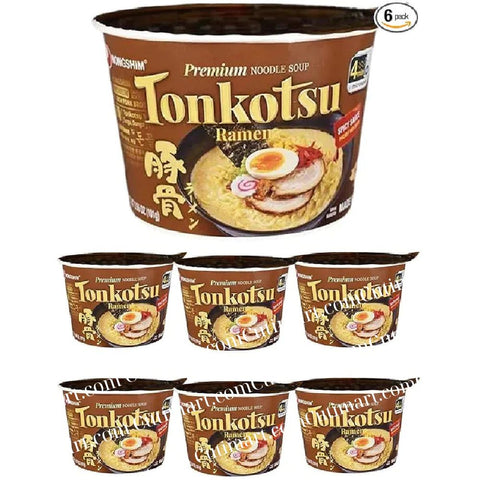 Nongshim Tonkotsu Ramen Premium Noodle Soup, Spicy Sauce, Rich Pork Broth