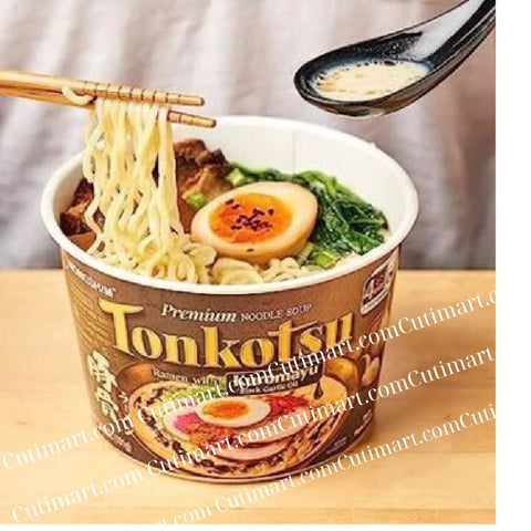 Nongshim Tonkotsu Ramen Premium Noodle Soup, Spicy Sauce, Rich Pork Broth