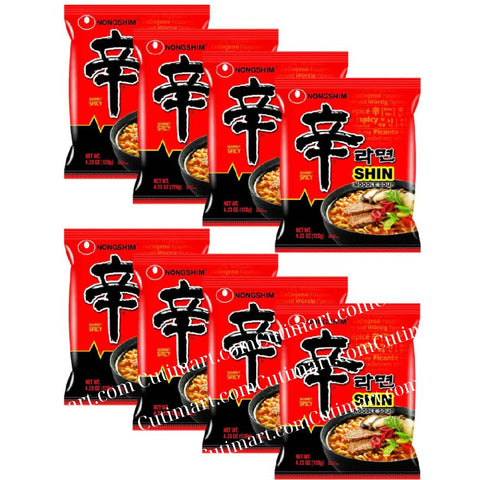 Nongshim Spicy Shin Instant Ramen Noodle 4.23 oz- Pack 8