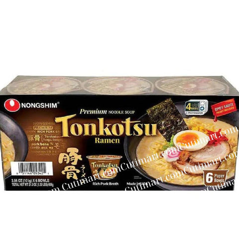 Nongshim Tonkotsu Ramen Premium Noodle Soup, Spicy Sauce, Rich Pork Broth