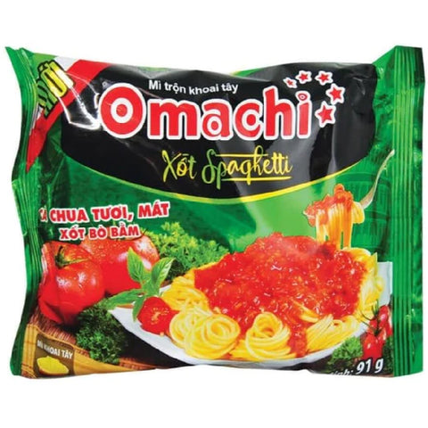 Omachi Instant Noodles - Spaghetti Flavor  (Mì Omachi Xốt Spaghetti) - 3.2 oz