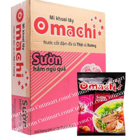 Omachi Instant Noodles-Braised Pork Rib Flavor (Mì Omachi Sườn Hầm Ngũ Quả)- 2.7 oz