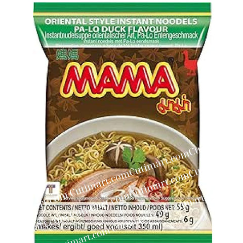 Mama Ramen Oriental Style Instant Noodles (Artificial Pa-Lo Duck Flavor) 1.94 oz - Pack 30