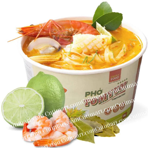 SIMPLY FOOD Instant Tom Yum Pho Rice Noodle (Phở TomYum) - Pack9