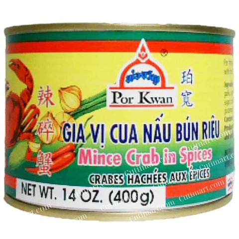 Por Kwan Mince Crab In Spices (Gia Vị Cua Nấu Bún Riêu) 14 oz