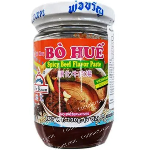 Por Kwan Spicy Beef Flavor Paste (Gia Vị Nấu Bún Bò Huế)-7oz