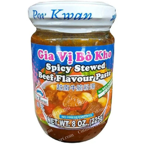Por Kwan Spicy Stewed Beef Flavor Paste(Gia Vị Bò Kho)-8oz