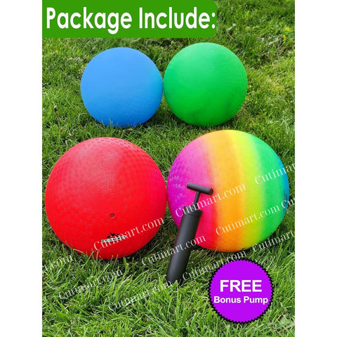 Premium Playground Balls 10 inch, 4 Colors (Banh 10 inch 4 màu)- Pack 4