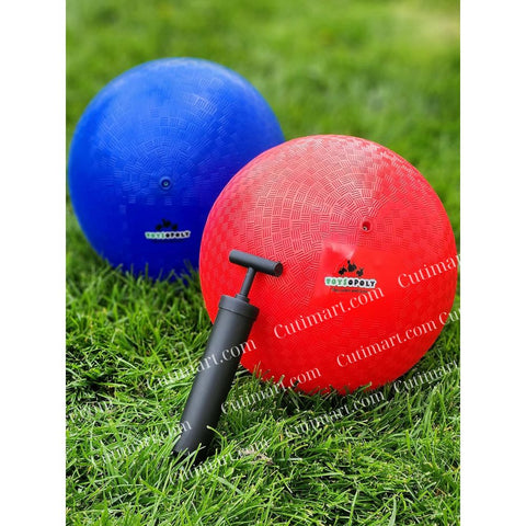 Premium Playground Balls Plus Pump, 13 Inch (Banh 13 Inch 2 màu)- Pack 2