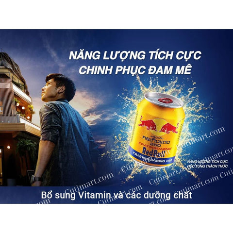 Red Bull Thai Energy Drink (Bò Húc Thái Red Bull) - 250ml
