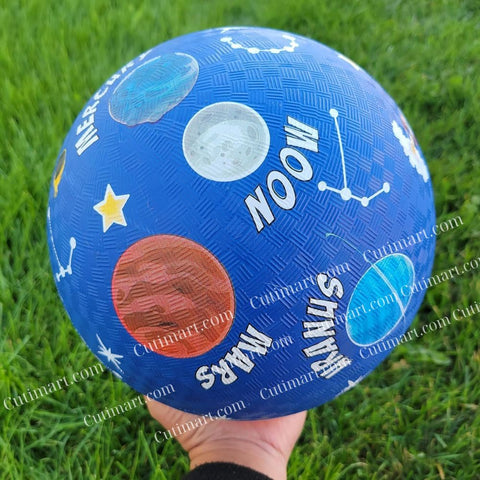 Rubber Playground Balls 8.5 inch and 5 inch Solar System Design (Banh 8.5 & 5 Inch Hệ Hành Tinh)