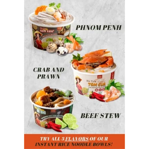 SIMPLY FOOD Instant Crab and Prawn Rice Noodles (Hủ Tiếu Tôm Cua) - Pack 9