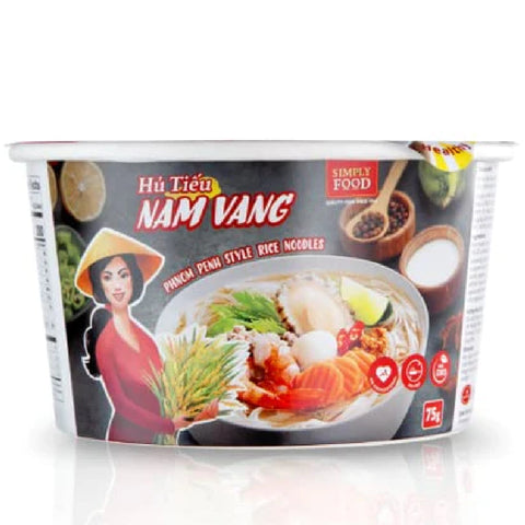 SIMPLY FOOD Instant Phnom Penh Rice Noodles (Hủ Tiếu Nam Vang) - Pack9