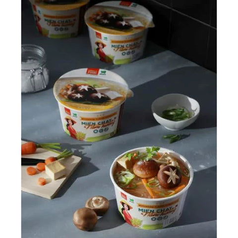 SIMPLY FOOD Mushroom Vermicelli Glass Instant Noodle Bowls (Miến Nấm Hương) Pack 9