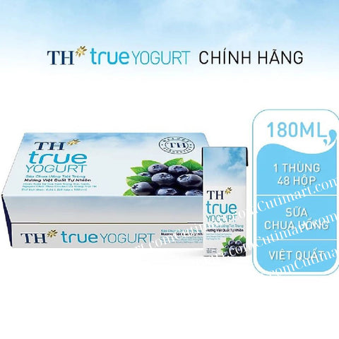 TH True Yogurt Drink BlueberryFlavor (Sữa Chua Uống Hương Việt Quất) - 180ml