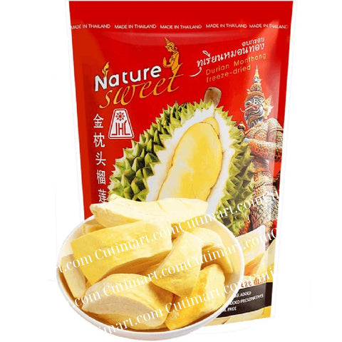 JHL Nature Sweet Freeze Dried Durian Monthong (Sầu Riêng Sấy Lạnh) - 5.25 oz