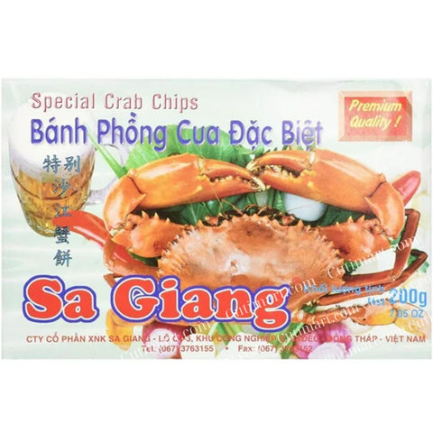Sa Giang Special Crab Chips (Bánh Phồng Cua) - 7.05 Oz