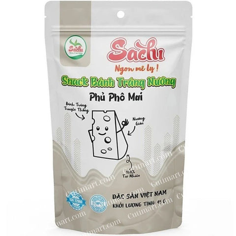 Sachi Grilled Rice Paper with Cheese (Bánh Tráng Nướng Phô Mai) 45g