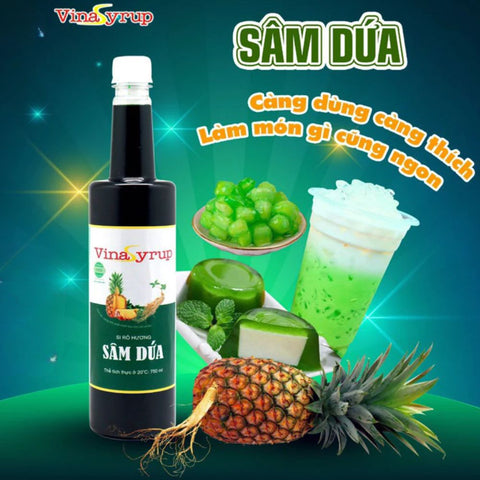 VinaSyrup Pandan Gingseng Syrup (Si Rô Hương Sâm Dứa) - 750ml