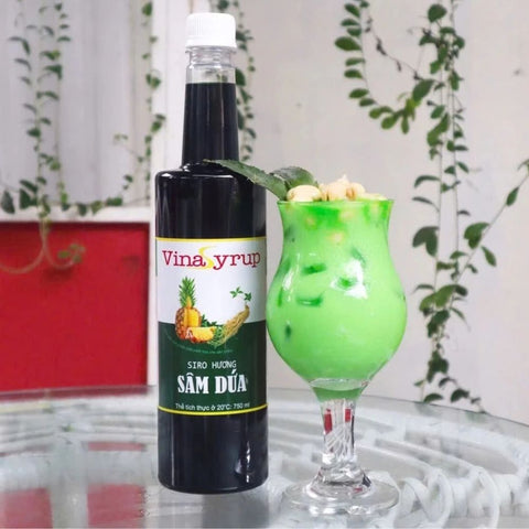 VinaSyrup Pandan Gingseng Syrup (Si Rô Hương Sâm Dứa) - 750ml