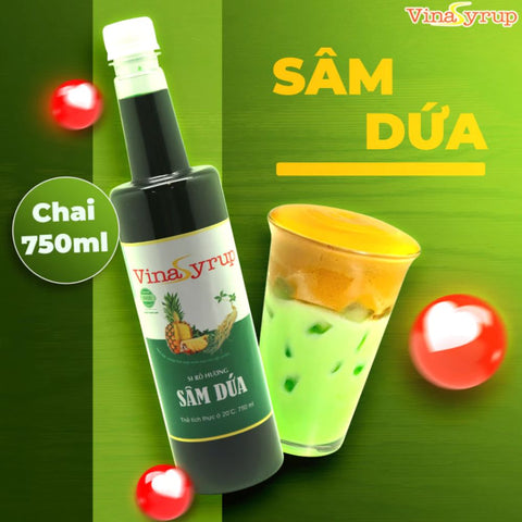 VinaSyrup Pandan Gingseng Syrup (Si Rô Hương Sâm Dứa) - 750ml