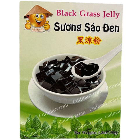 Smile Brand Black Grass Jelly (Sương Sáo Đen) - 1.8oz