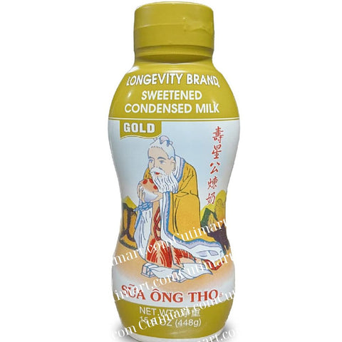 Longevity Brand Sweetened Condensed Milk Squeeze Bottle ( Sữa Ông Thọ) 15.8oz