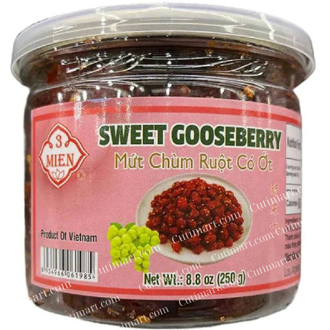 Sweet Starberry/Gooseberry with Chili– Mứt Chùm Ruột Có Ớt-8.8oz