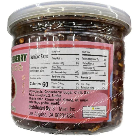 Sweet Starberry/Gooseberry with Chili– Mứt Chùm Ruột Có Ớt-8.8oz