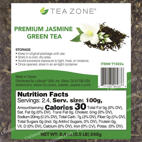 Tea Zone Premium Jasmine Green Tea Bag 8.5 oz