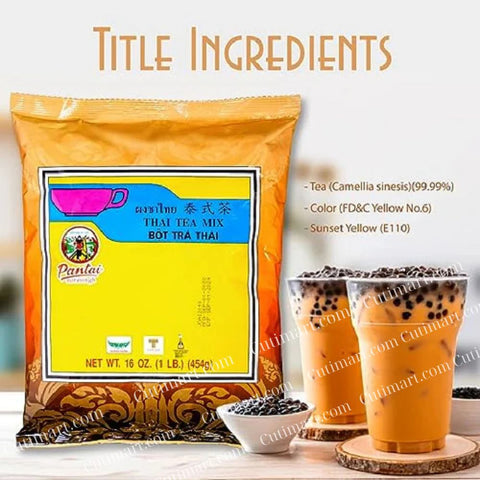 Thai Tea Mix (Pantai) 16oz-Thai Iced Tea Traditional Restaurant Style