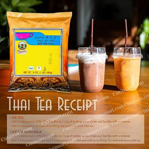 Thai Tea Mix (Pantai) 16oz-Thai Iced Tea Traditional Restaurant Style