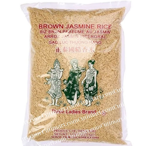 Three Ladies Brown Jasmine Rice (Gạo Lức Ba Cô Gái) 5 lbs