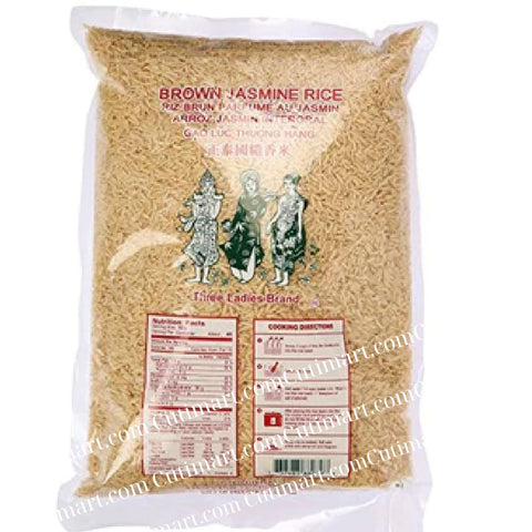 Three Ladies Brown Jasmine Rice (Gạo Lức Ba Cô Gái) 5 lbs