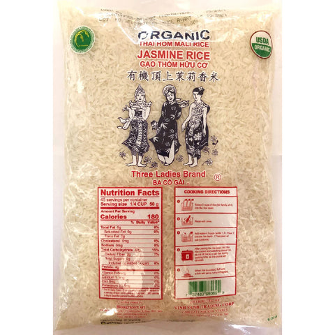 Three Ladies Organic Jasmine Rice (Gạo Thơm Hữu Cơ) 5 lb