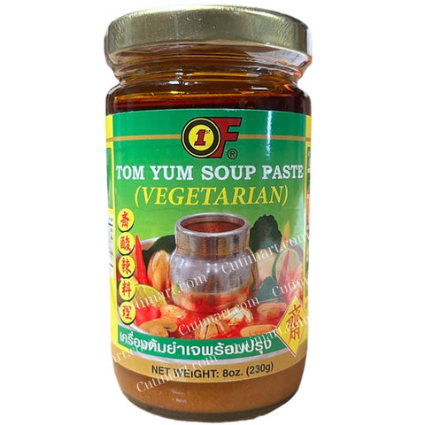 1F Instant Vegetarian Tomyum Soup Paste (Gia vị nấu Lẩu Thái Chay) - 8 Oz