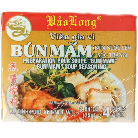 Bao Long Bun Mam Soup Seasoning (Viên Gia Vị Bún Mắm) - 2.64 Oz
