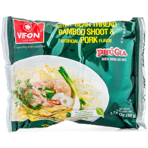 Vifon Instant Bean Thread Bamboo Shoot And Pork Flavour (Miến Măng Giò Heo) - Pack 12 - 21oz