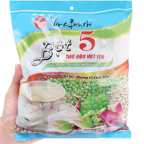 Vina Bich Chi Beans Powder With Lotus Seed (Bột 5 Thứ Đậu Hạt Sen) - 350g