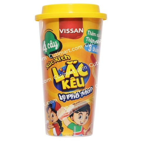 Vissan Sausage Cheese Flavor Seasoning, Vissan Xúc Xích Lắc Kêu Vị Phô Mai, 56g