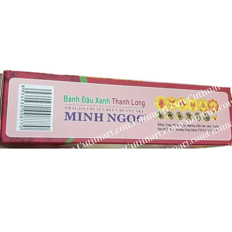 Minh Ngoc Dragon Fruit Mung Bean Cake (Bánh Đậu Xanh Thanh Long Đỏ) - 300g