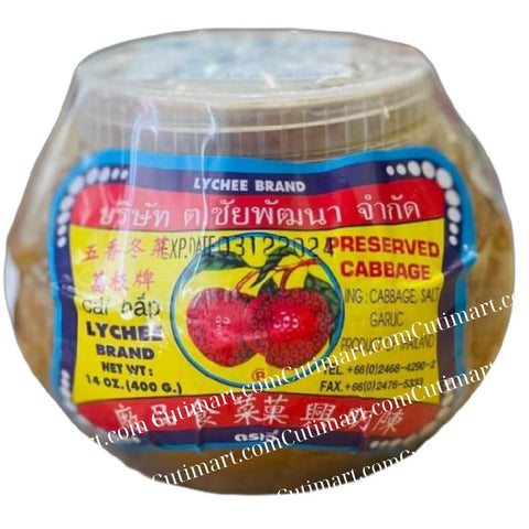 Lychee Brand Preserved Cabbage (Cải bắp muối) - 14 Oz