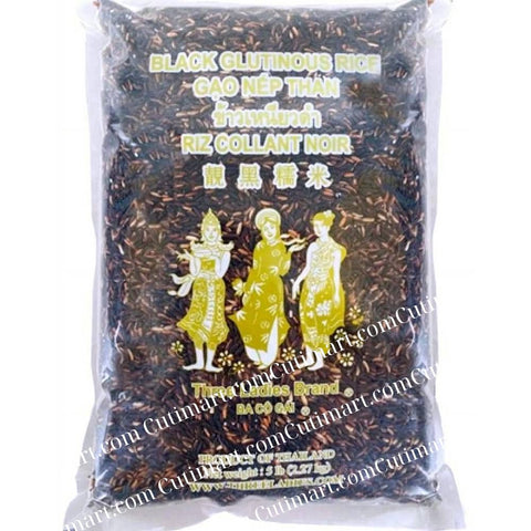 Three Ladies Black Glutinous Rice (Nếp Than Ba Cô Gái) - 5lbs