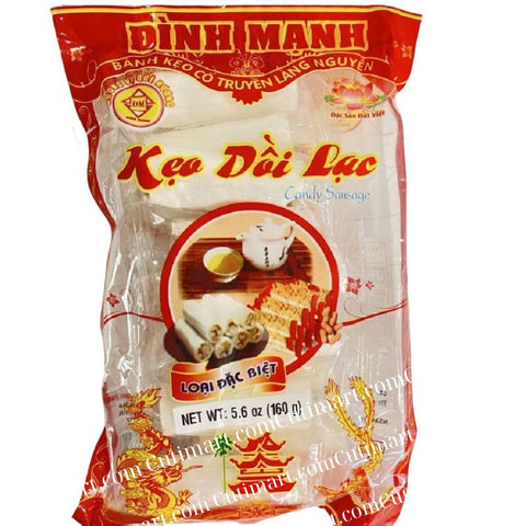 Dinh Manh Peanut Candy (Kẹo Dồi Lạc / Kẹo Kéo) - 5.6oz