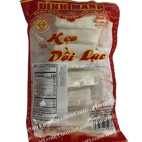 Dinh Manh Peanut Candy (Kẹo Dồi Lạc / Kẹo Kéo) - 5.6oz