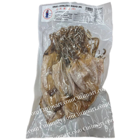 Dried Skinless Squid (Khô Mực) Size Medium - 6oz