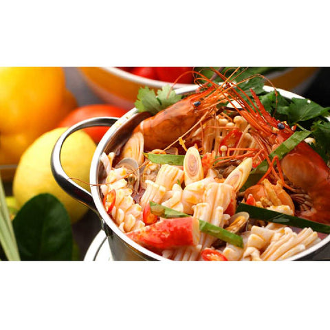 Omachi Self Boil Hot Pot Hot & Sour Seafood (Lẩu Tự Sôi Omachi Hải Sản Chua Cay) - 307g