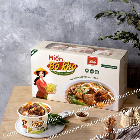 SIMPLY FOOD Beef Stew Vermicelli (Miến Bò Kho) - Pack9