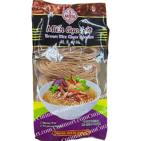 3 Mien Brown Rice Glass Noodles (Miến Gạo Lức) - 10.6oz